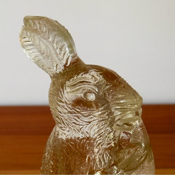 Vintage Glass Bunny Rabbit With Carrot Candy Holder - Picture 11 of 12